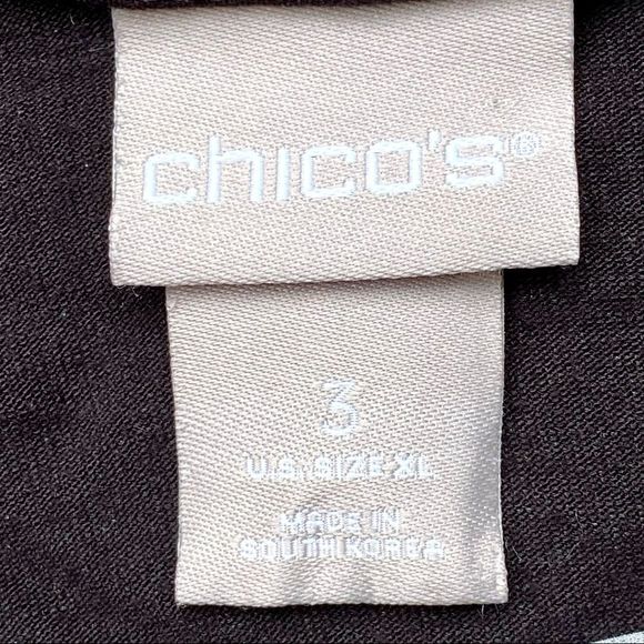 Chico's Floral Double Front Layered Long Sleeve Tunic Blouse Size 3 XL 16 - Picture 3 of 9